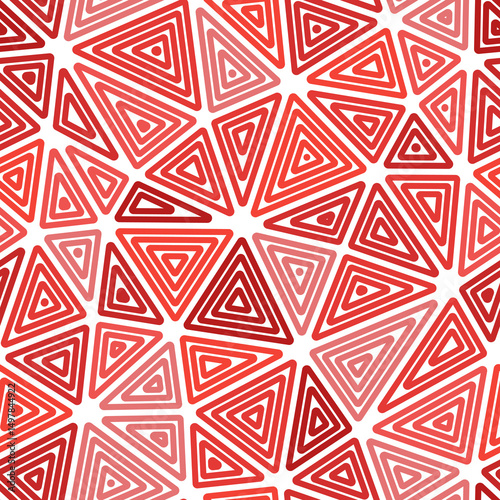 Geometric background. Large triangles size. Multiple repeated inner triangles. Mono tone style. Repeatable pattern. Awesome vector tiles. Seamless vector illustration.
