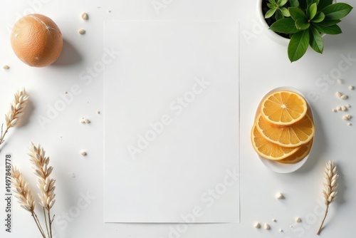 Bright, unblemished white surface ideal for showcasing products, bright background, packaging, makeup