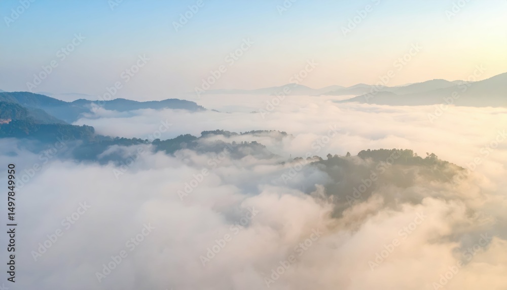 Serene Atmospheric Scene with Softness and Depth in Perspective Serene Atmospheric Scene with Softness and Depth in Perspective