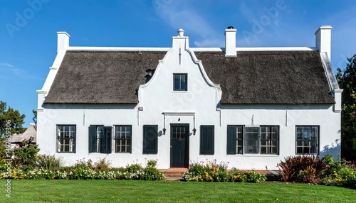 Elegant Historical Afrikaner Cape Dutch Farmhouse with Ornate Design