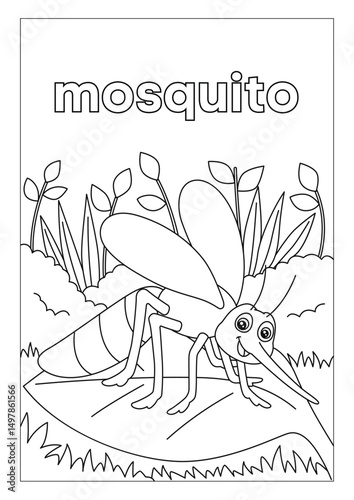 Cute Coloring page Vector illustration