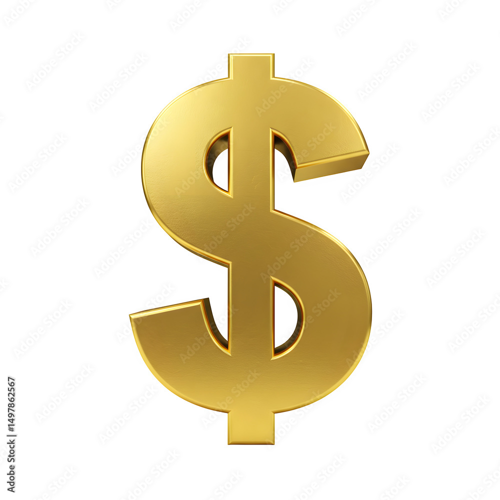 Glossy golden dollar sign in metallic 3D style, perfect for finance, investment, and currency themes. Isolated on white or transparent background. PNG format. Glossy golden dollar sign in metallic 3D style, perfect for finance, investment, and currency themes. Isolated on white or transparent background. PNG format.