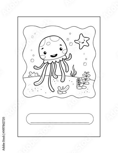 Cute Coloring page Vector illustration