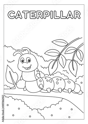 Cute Coloring page Vector illustration