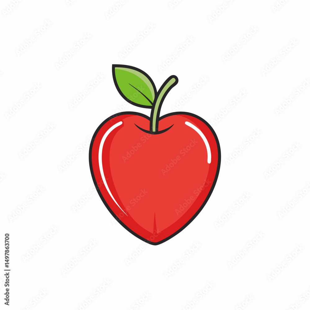 Fototapeta premium red apple on white background