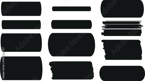 Ink brush stock isolated on transparent, Ink brush stock  Set isolated on transparent background, 