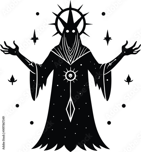 Mystic Figure With Runes