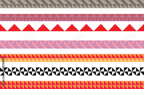 Scalloped edge seamless set. borders and dividers. Simple scalloped border. Repeat cute vintage frill ornament.