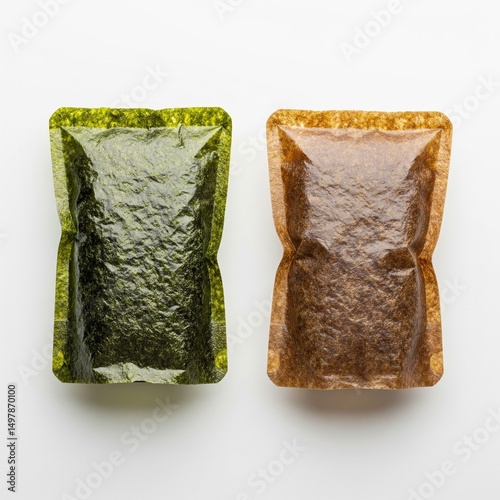 Sustainable Seaweed-Based Food Packaging Zero-Waste White Background