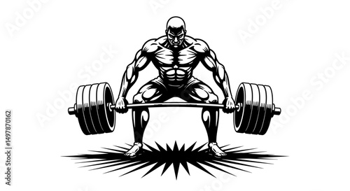 man lifting weights