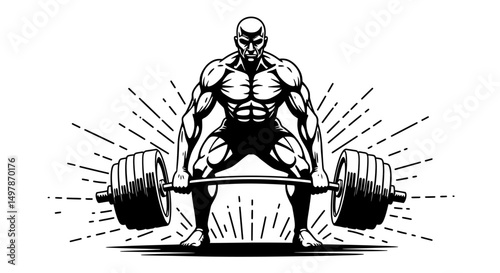 man lifting weights