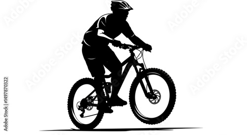 silhouette of a man riding a bike