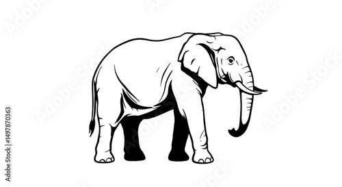 elephant silhouette vector