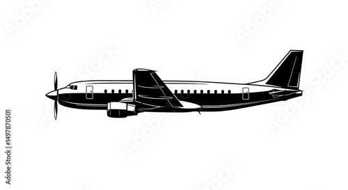 airplane on a white background