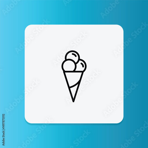 An ice cream cone icon representing handmade, natural, and small-batch desserts.