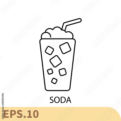 soda icons symbol vector elements for infographic web