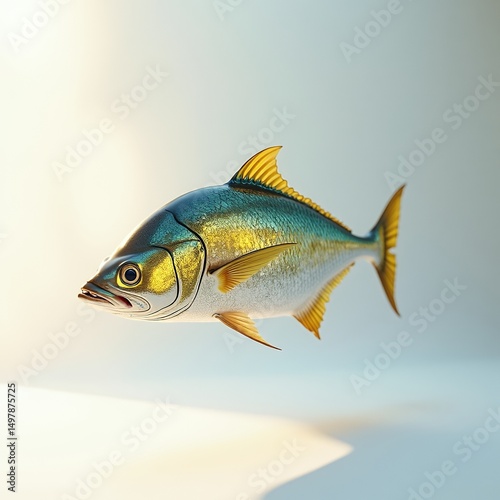 Yellowtail Fish, 3D Render