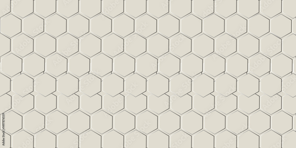Naklejka premium Abstract seamless hexagonal honeycomb geometric pattern vector design
