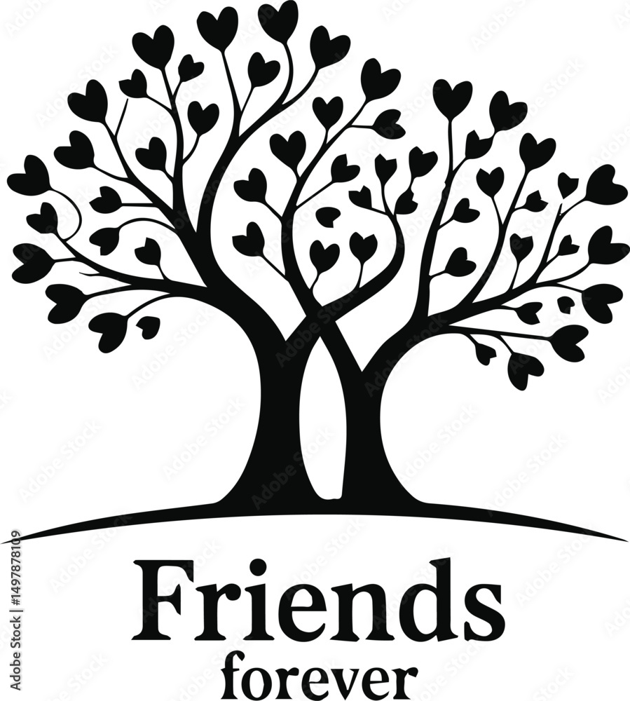 Obraz premium tree with hearts