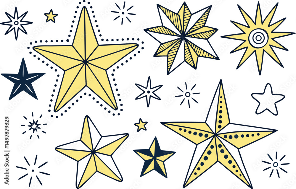 Obraz premium set of star icons