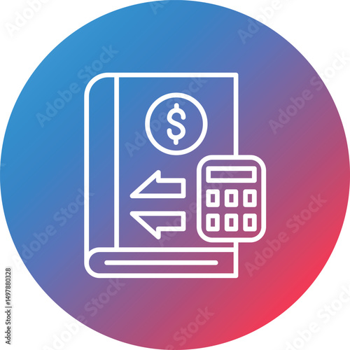 Ledger Line Gradient Circle Background Icon