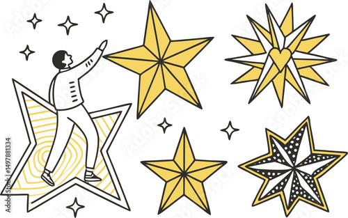 gold star on white background