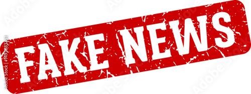 fake news rectangular sign. fake news stamp