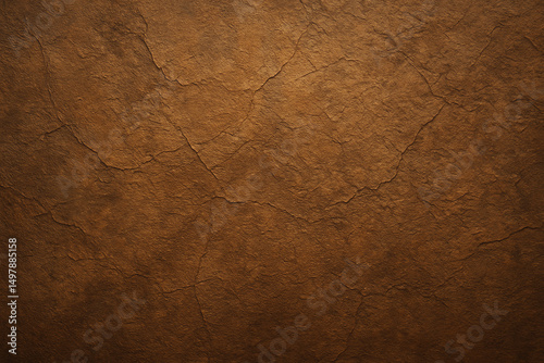 Obraz na płótnie A textured brown background with subtle cracks, ideal for use in design projects, presentations, or as a backdrop in various artistic endeavors. w salonie