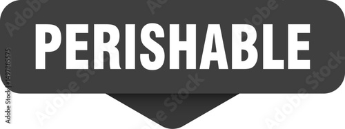 perishable sticker. perishable sign on transparent background