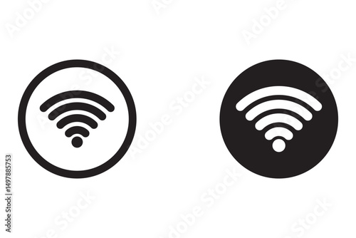 Wifi Icon set. Free wifi sign isolated icon. wi-fi network linear icon. signal sign and symbol. Public wifi area solid sign. Wireless internet signal element wifi icon flat symbol. with simple style