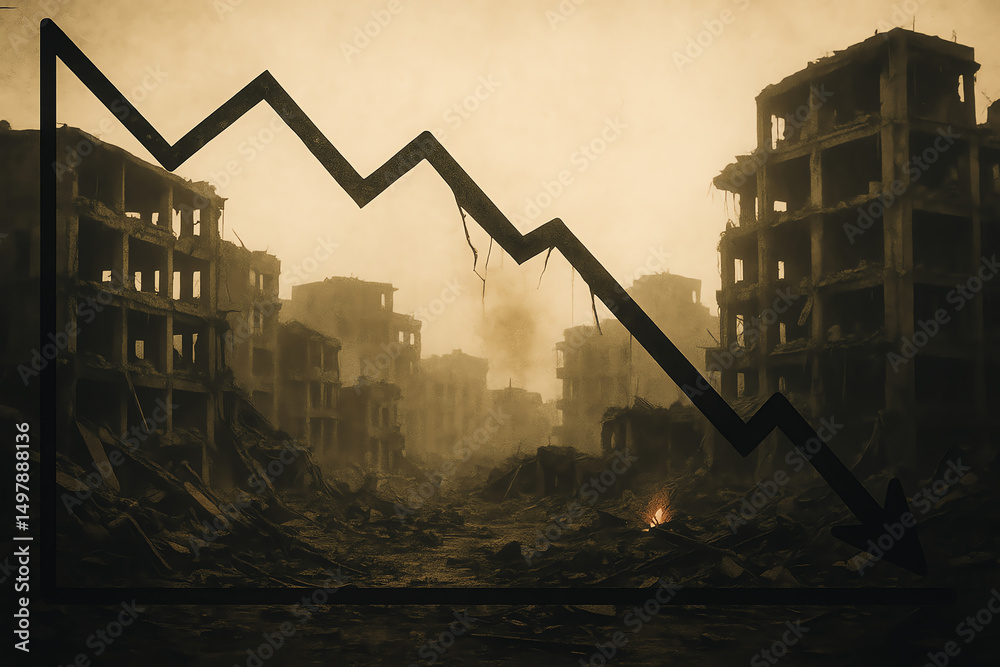 A stark representation of urban decay, highlighting the consequences of economic downturns