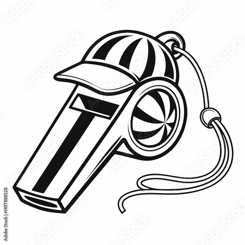whistle vector illustration