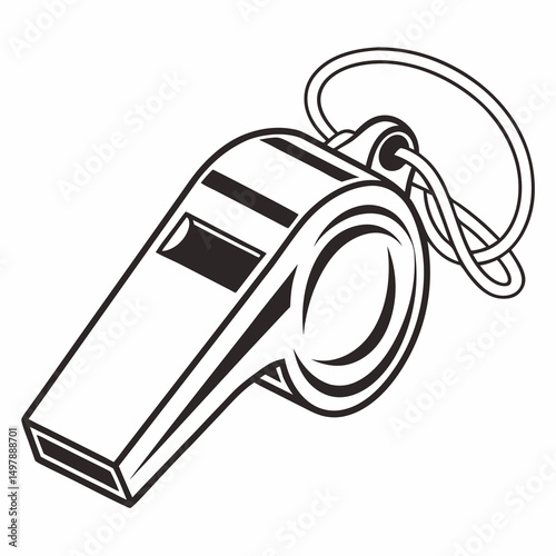 whistle vector illustration