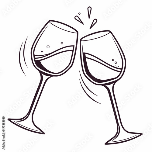 two glasses of champagne