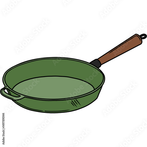 green frying pan