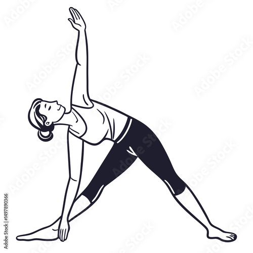 woman doing yoga