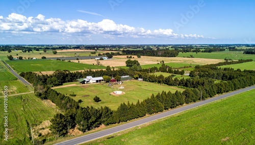 Aerial View of Farmhouse Near Nesting Site of Eagles in Pokot Region photo