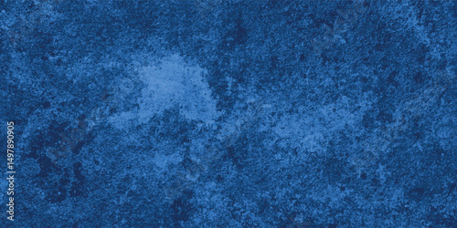 Layered blue abstract surface art resembling geological or weather-based erosion patterns

