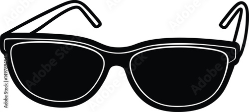 Stylish black sunglasses classic design summer fashion accessory