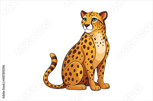 cheetah vector,  icon vector illustration, cheetah silhouette of a cheetah isolated on a white background, eps, png, svg, tiger vector,