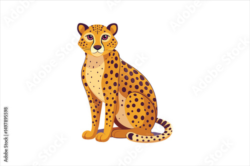 cheetah vector,  icon vector illustration, cheetah silhouette of a cheetah isolated on a white background, eps, png, svg, tiger vector,