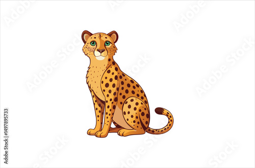 cheetah vector,  icon vector illustration, cheetah silhouette of a cheetah isolated on a white background, eps, png, svg, tiger vector,