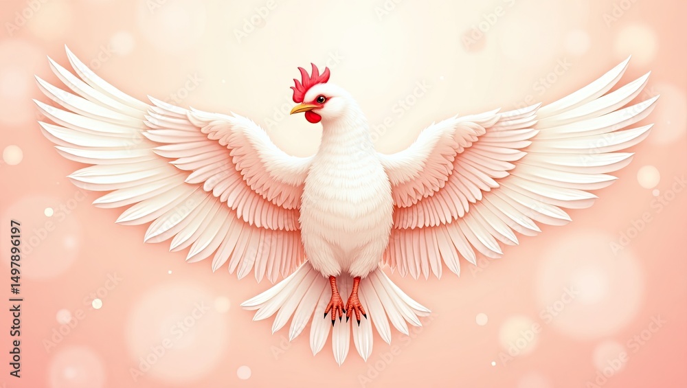 Fototapeta premium white dove flying