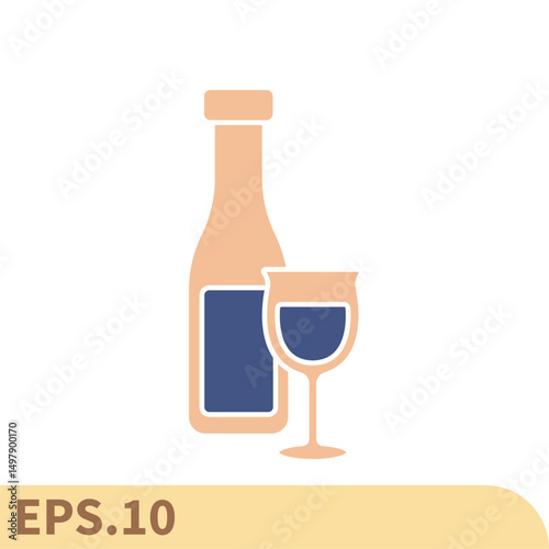 alcohol icons symbol vector elements for infographic web