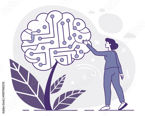 AI Brain and Person