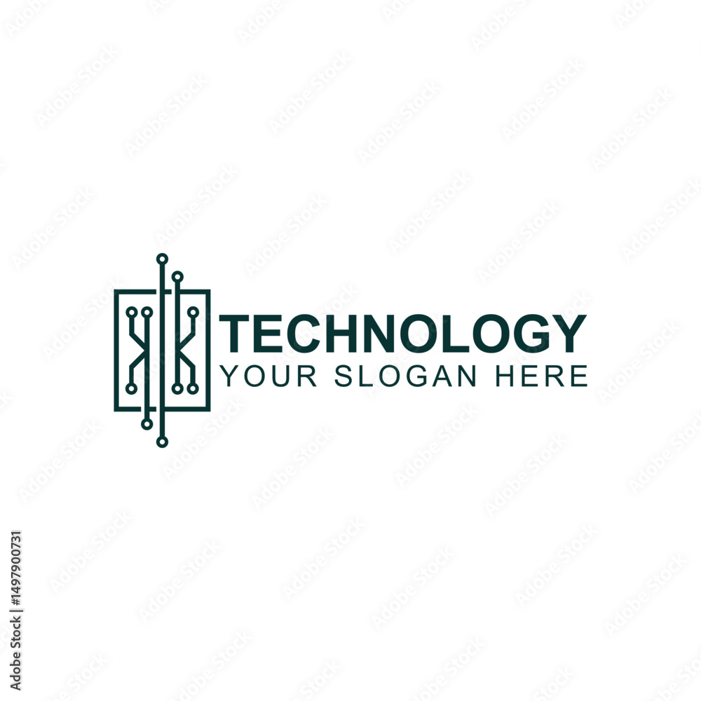 Fototapeta premium letter k logo design for techno company or business with creative illustration