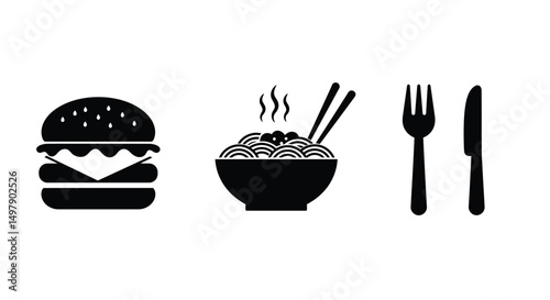 food icon set, Restauran symbol icon set vector