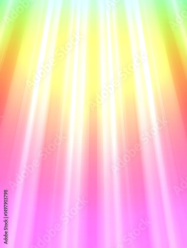 An abstract background featuring bright rays of light with a vibrant rainbow color gradient effect
