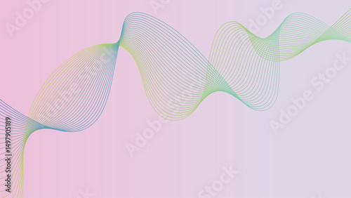 Multicolor web design. bland abstract vector wave stripe line template. swoosh speed line music and science technology vector flow background.