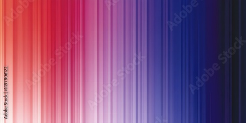 Abstract background with vertical stripes transitioning from red to blue gradient color palette